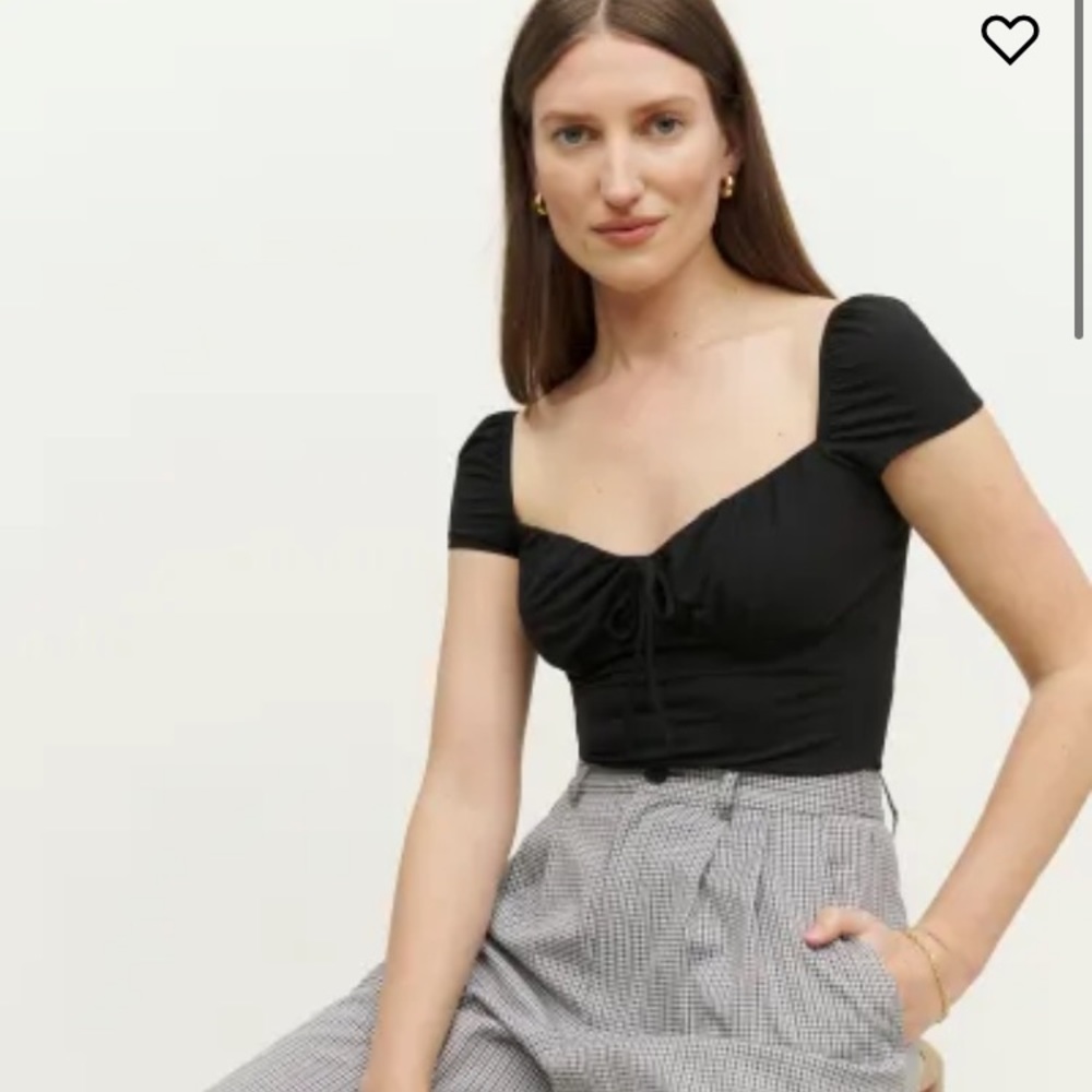 Reformation lev knit top xs